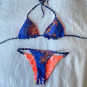 Maaji Blue Floral Bikini Set